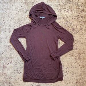 Ink Love & Peace Stitch Fix Heatherly Hooded Pocket Knit Top